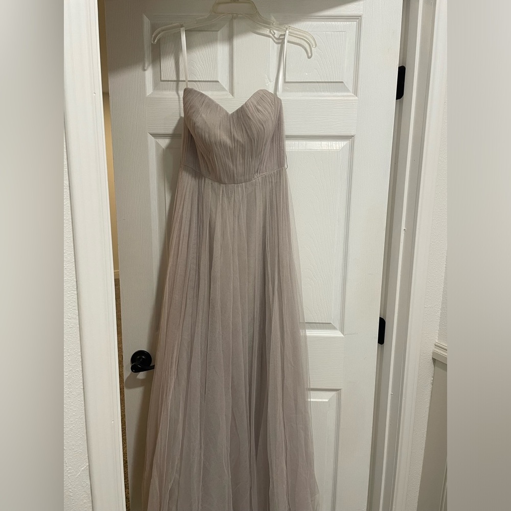 Soft grey bridesmaid dress
